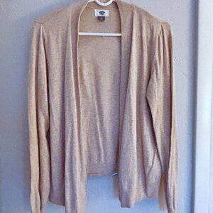 Old Navy Womens Open Front Beige Cardigan Sweater  - Medium